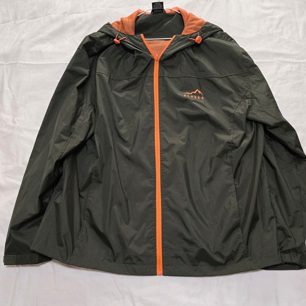 Arctix Men's Green Orange Raincoat Windbreaker Alaska Mountain 2X /0029‎